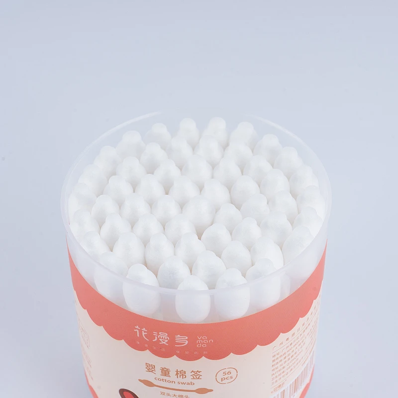 Wholesale Fabrication Disposable Eco-Friendly Double Pointed Heads Cotton Swab Paper Stick Cotton Ear Buds