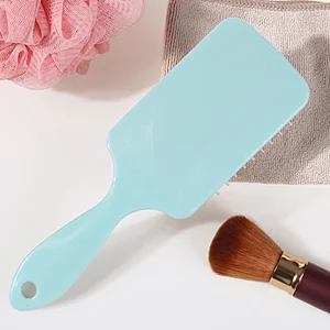 Non-deformation Soft Nylon Bristle Plastic Comb Massage Styling Hair Paddle Brush For Thick Hair Barber Cutting
