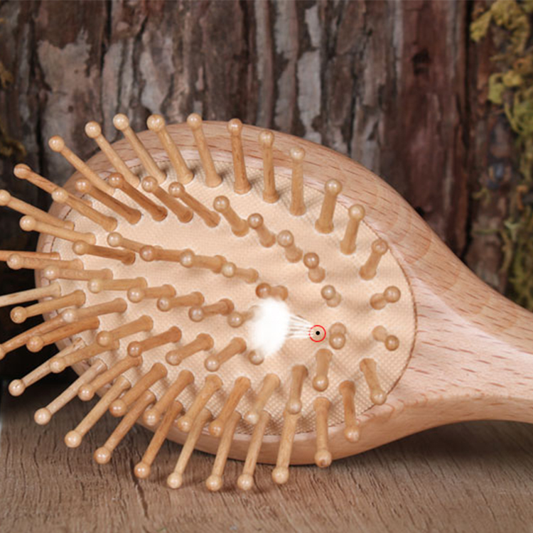 2022 Popular Oval Wood Hair Brush Professional Low Moq Wooden Hair Brush For Travel Barber Hair Cutting