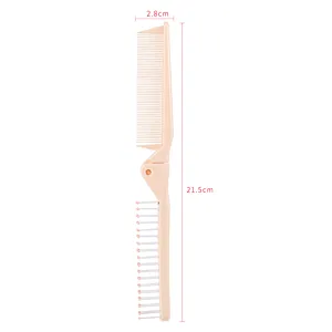 Wholesale Private Label Styling Fashionable Simple Design Multiple Use Two End Foldable Comb Travel Comb For Trip