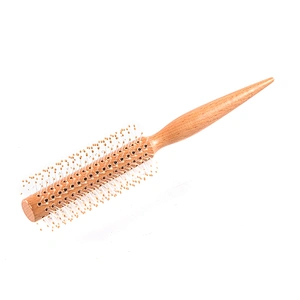 Wholesale Spot Hair Profesional Hair Round Beauty Makeup Handle Fluffy Shape Wooden Personalised Curl Comb