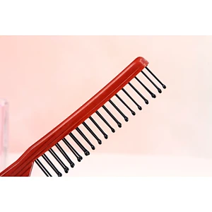 Wholesale Private Label Wood Handle Little Double Side Anti-Static Comb Hair Brush Detangling Massage Combs Durable Curling