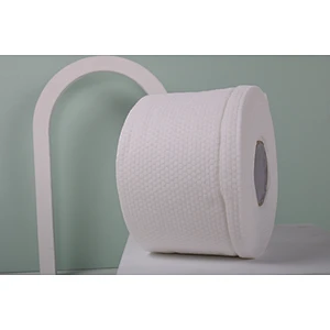 Wholesale Private Label Non woven roll type face washing paper disposable washcloth makeup remover cotton soft towel
