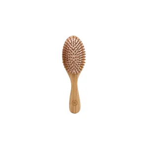 Wholesale Private Label Handle Airbag Hair Brush Hairbrush Airbag Round Wooden Handle Scalp Massage Comb