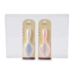 Latest Design Wholesale Fancy Color Mini Size Portable Plastic Handle Airbag Combdetangle Paddle Hair Brush for Girls Travel