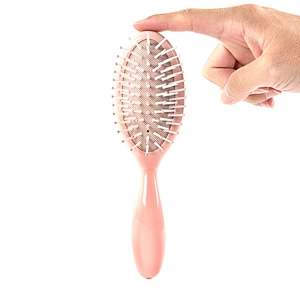 Latest Design Wholesale Fancy Color Mini Size Portable Plastic Handle Airbag Combdetangle Paddle Hair Brush for Girls Travel