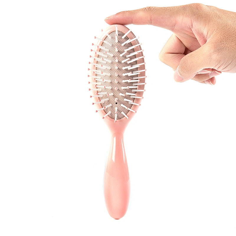 Latest Design Wholesale Fancy Color Mini Size Portable Plastic Handle Airbag Combdetangle Paddle Hair Brush for Girls Travel