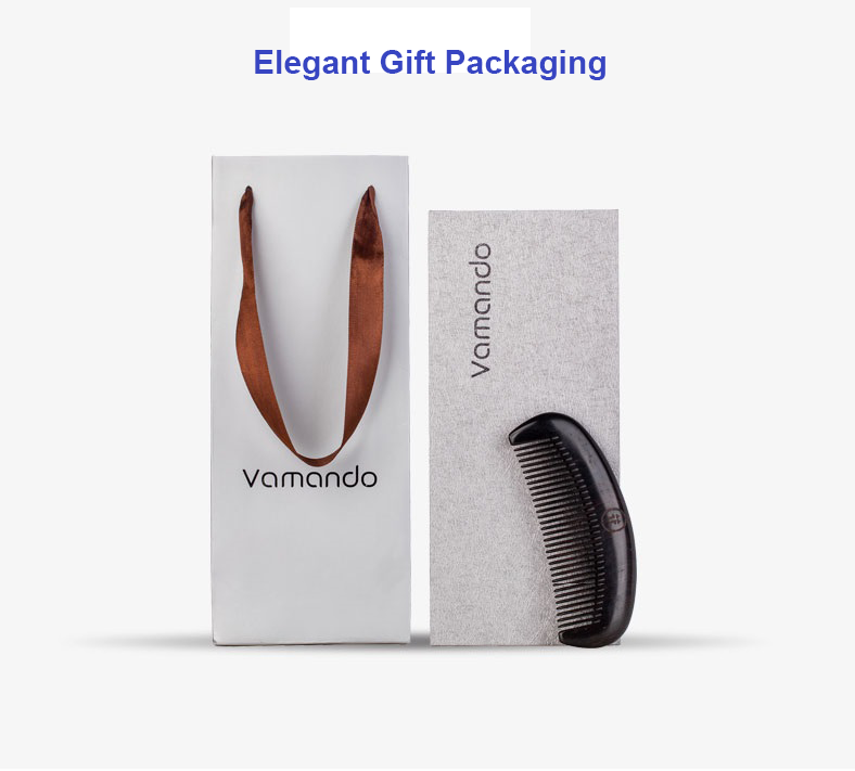 Good Quality Wooden Hair Brush Comb Set Portable No Handle Natural Personalised Blackwood Wooden Comb For Hair