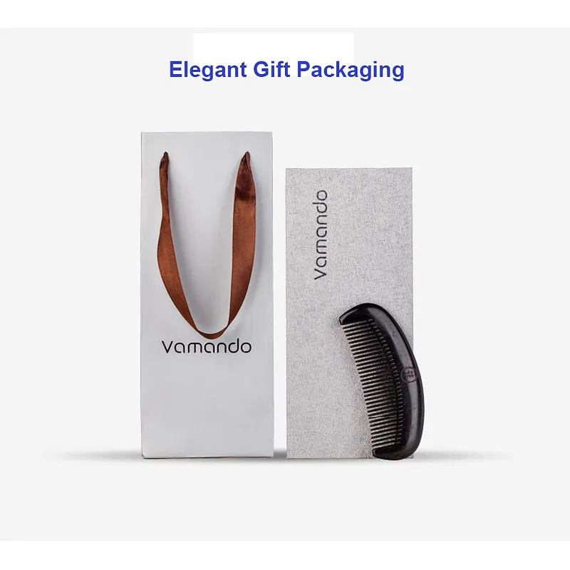 Good Quality Wooden Hair Brush Comb Set Portable No Handle Natural Personalised Blackwood Wooden Comb For Hair