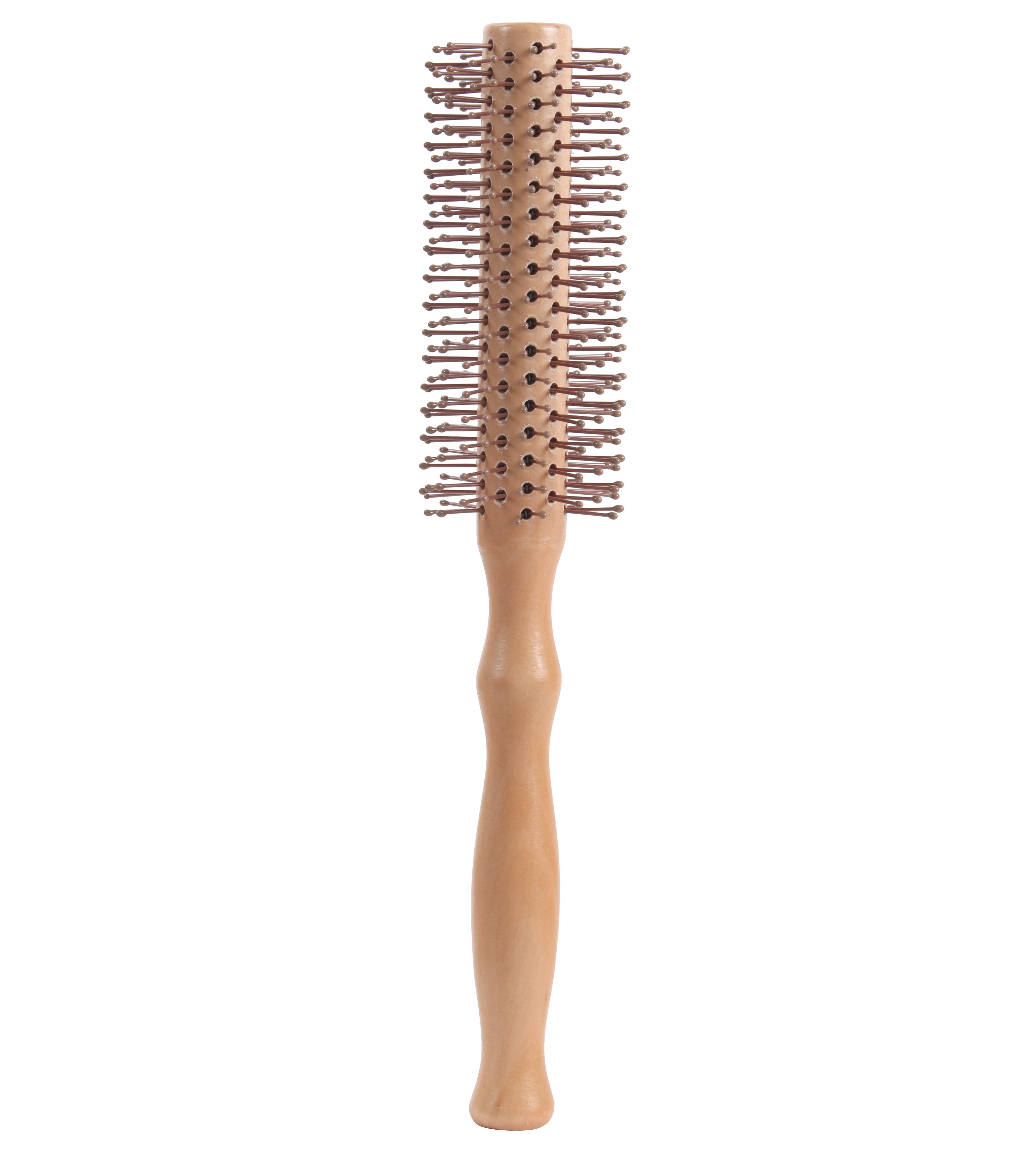 Big Discount Ergonomic Wood Handle Nylon Bristle Roller Hairbrush For Dry And Style Curl Hair For Barber Hair Cutting