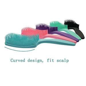 Wholesale Hot Selling Eco-friendly Custom Color Waterproof Massage Plastic Portable ABS Colorful Detangling Hair Brush