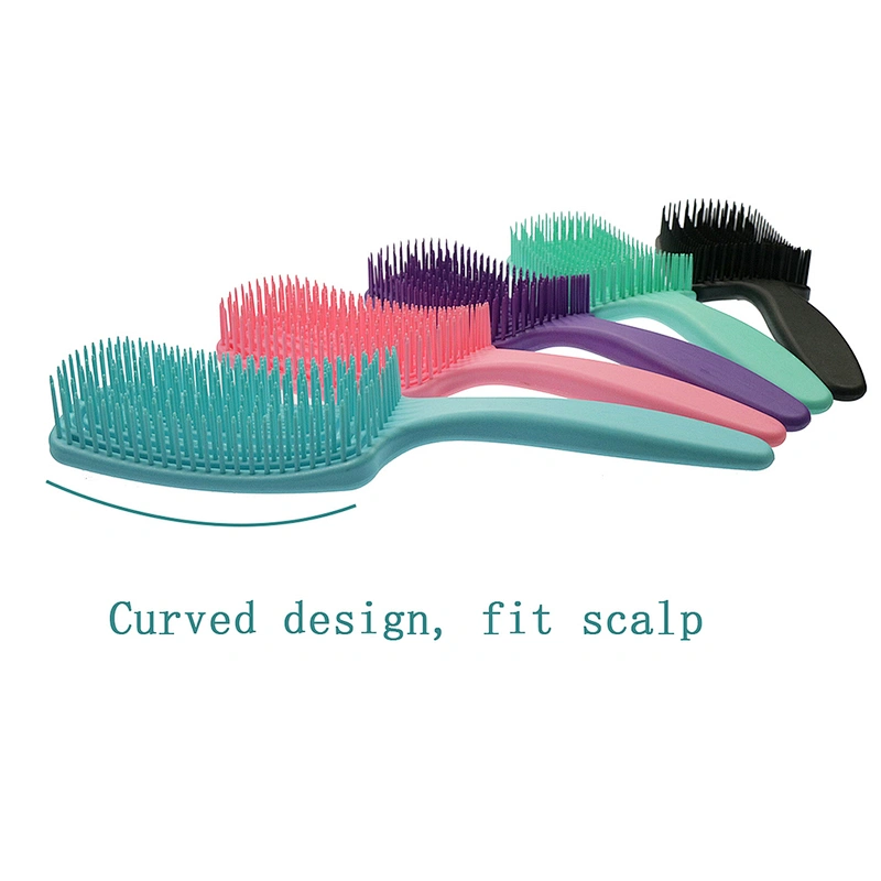Wholesale Hot Selling Eco-friendly Custom Color Waterproof Massage Plastic Portable ABS Colorful Detangling Hair Brush