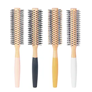 Wholesale Natural Beech Wood Color Detangling Handle Round Hair Brush Manufacturer For High Quality Brush