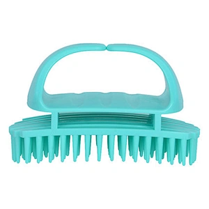 Silicone Shampoo Brush and Scalp Exfoliator Massage Hair Washing Comb Customized Logo For Barber Hair Cutting