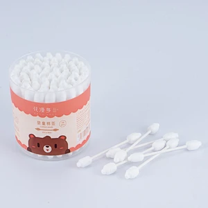 Wholesale Fabrication Disposable Eco-Friendly Double Pointed Heads Cotton Swab Paper Stick Cotton Ear Buds
