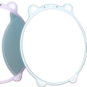 Oval Desktop Makeup Mirror Internet Celebrity Ins Desktop Bunny Bear Cute Table Vanity Bear Makeup Mirror