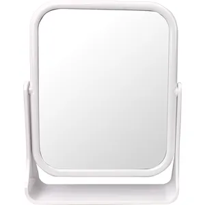 Custom Logo Makeup Plastic Magnification Double Standing Makeup 360 Degree Rotating Table Mirror For Makeup
