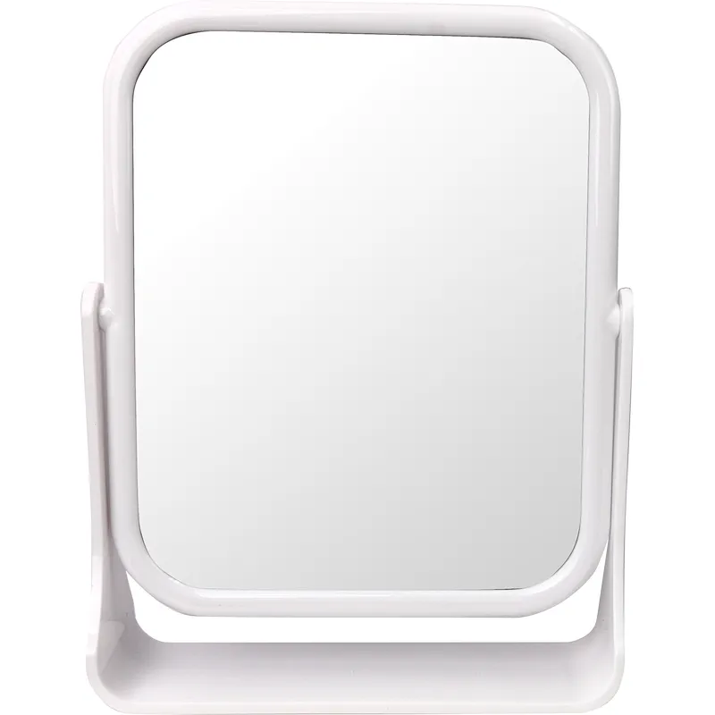 Custom Logo Makeup Plastic Magnification Double Standing Makeup 360 Degree Rotating Table Mirror For Makeup
