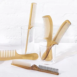 Portable Folding Pocket Hair Brush Anti-static Mini Hair Sparse And Dense Teeth Double Use Folding Hair Comb