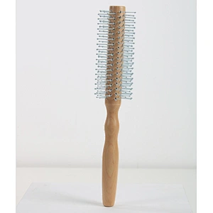 2022 New Style Wholesale Color Bristles Comfortable Wood Handle Round Styling Hairbrush For Wave Hair