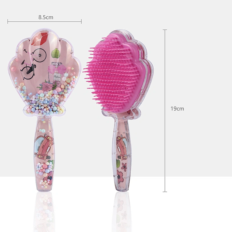 Eco-friendly Detangling Massage Colorful Plastic Hair Comb Brush Plastic handle hair brush set with customized logo