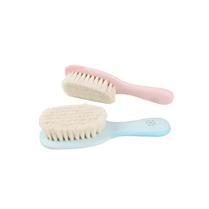 Wholesale 100% Nature Custom Private Label Cleaning Brush Plastic Baby Goat Hair Brush For Barber Hair Cutting