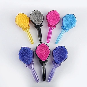 Eco-friendly Biodegradable Plastic Needle Air Bag Massage Shell Shape Comb Plastic Comb For Barber Hair Cutting