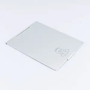 Wholesale Customizable Travel Portable Square Shape One Side Bear Metal Foldable Small Makeup Mirror