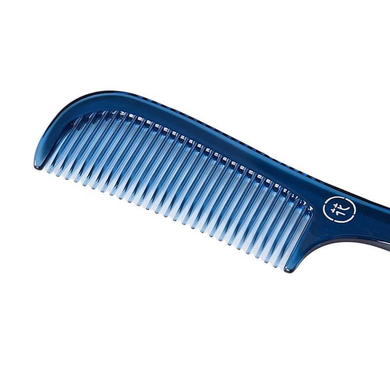 Private Label High Quality Hippocampus Style Anti Static Plastic Detangling Wide Tooth Comb Black Straight Hot Comb Hair