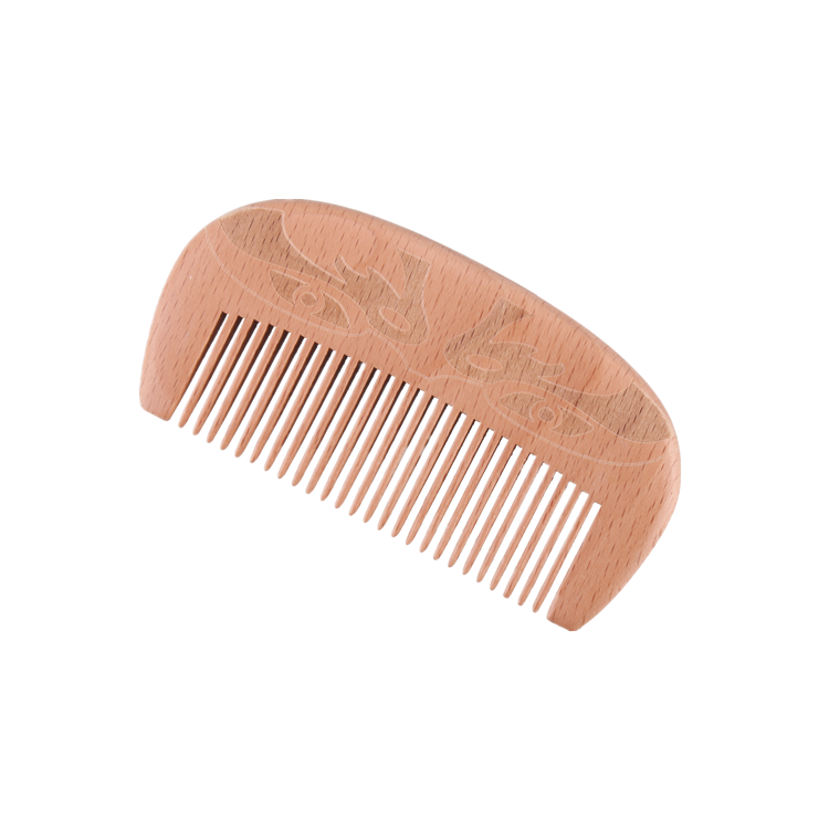 Wholesale Private Label Pocket Size Hair Combs Custom Logo Natural Wood Beard Comb For Travel Barber Hair Cutting