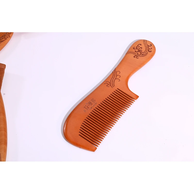 Eco Friendly High Quality Natural Wooden Combs Travel Pocket Anti Static Combs Engraving Logo Customized