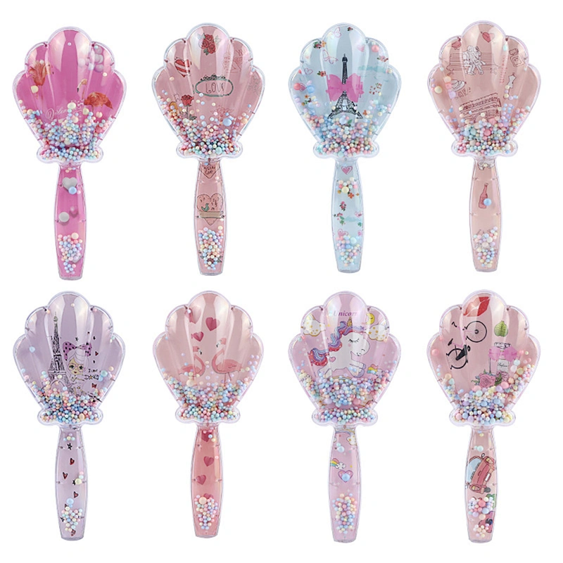 Eco-friendly Detangling Massage Colorful Plastic Hair Comb Brush Plastic handle hair brush set with customized logo