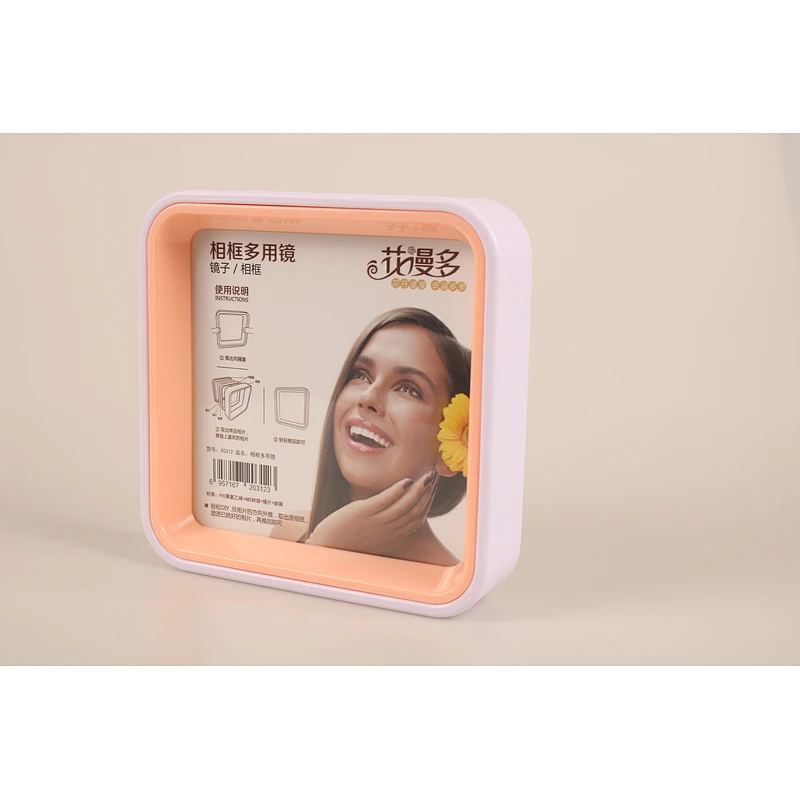 Wholesale Private Label Double Sided Plastic Travel Make Up Table Small Double-Sided Mini Vanity Portable Makeup Mirror
