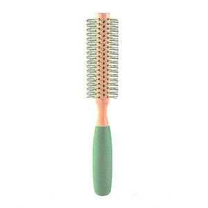 High Quality Home Use High End Resistant Massage Wood Pink Long Round Curling Comb Roller Hair Brush For Women