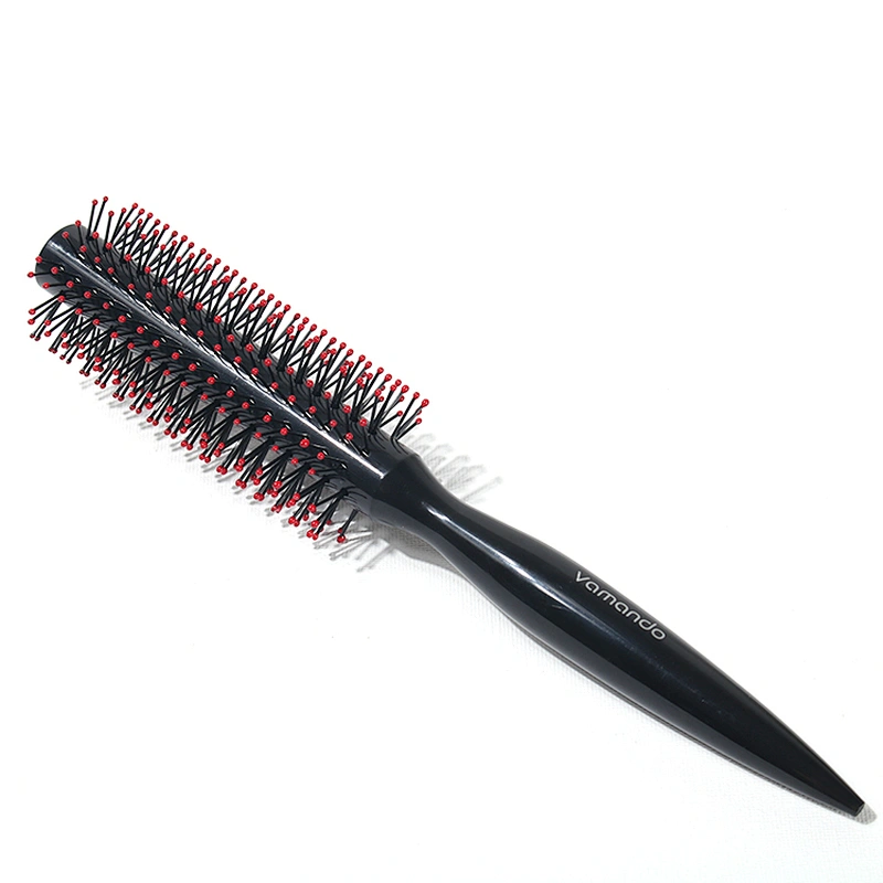 Private Label Women And Men Curly Hair Comb Care Hair Natural Bristle Handle Wooden Curl Comb For Barber Hair Cutting