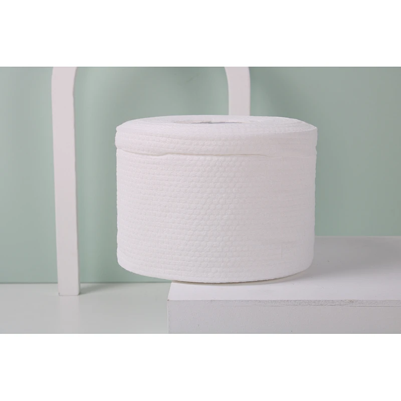 Wholesale Private Label Non woven roll type face washing paper disposable washcloth makeup remover cotton soft towel
