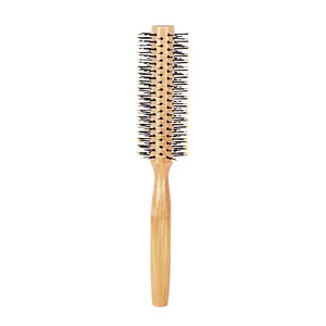 Wholesale High Quality Comfortable Classic Styling Brush Round Wood Handle Brush For Hairdressing Barber Hair Cutting