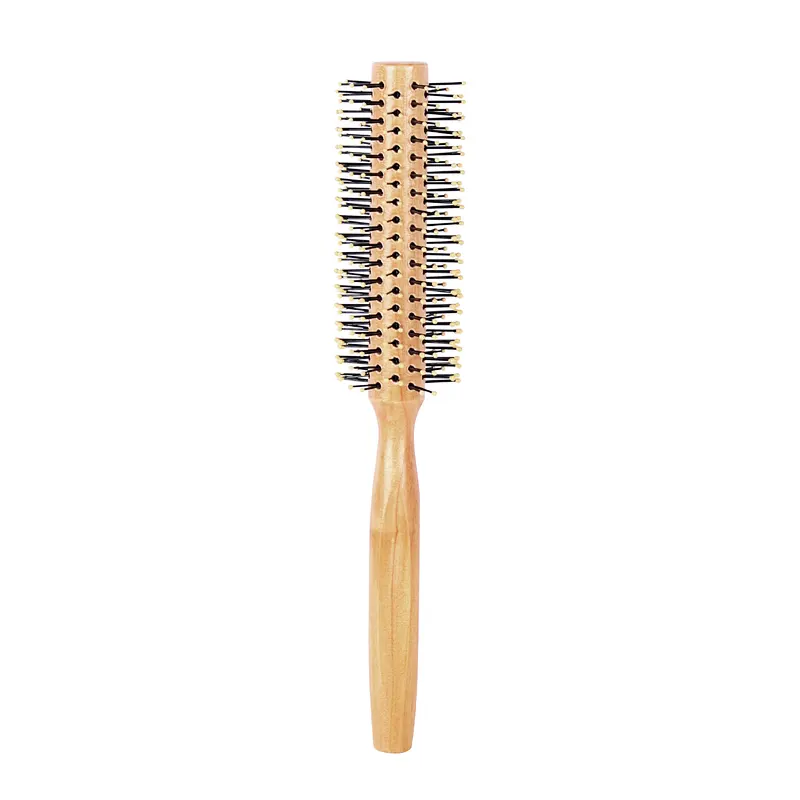 Wholesale High Quality Comfortable Classic Styling Brush Round Wood Handle Brush For Hairdressing Barber Hair Cutting