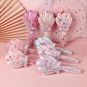 Eco-friendly Detangling Massage Colorful Plastic Hair Comb Brush Plastic handle hair brush set with customized logo
