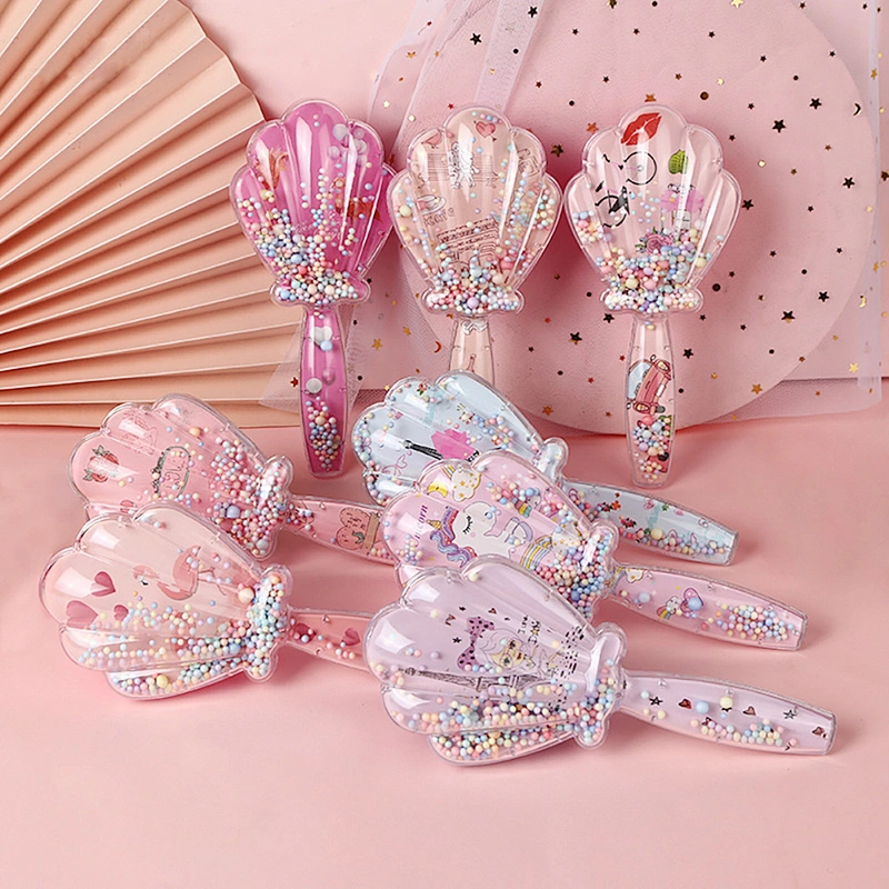Eco-friendly Detangling Massage Colorful Plastic Hair Comb Brush Plastic handle hair brush set with customized logo