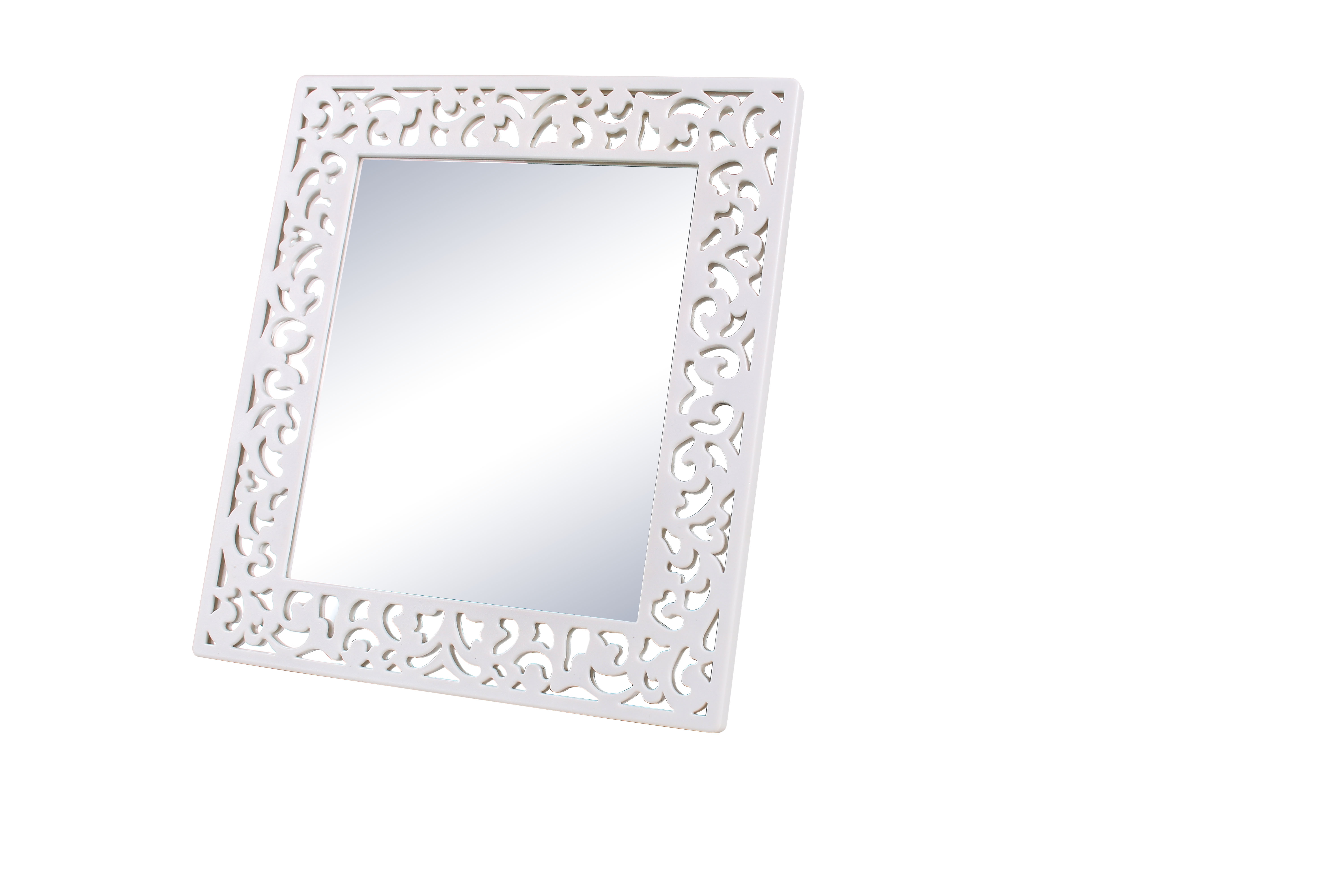 Wholesale Private Label Korean Style Square Free Moving Wooden Single Sided Desktop Mirror For Makeup