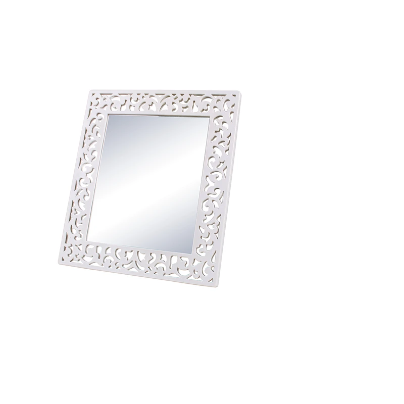 Wholesale Private Label Korean Style Square Free Moving Wooden Single Sided Desktop Mirror For Makeup
