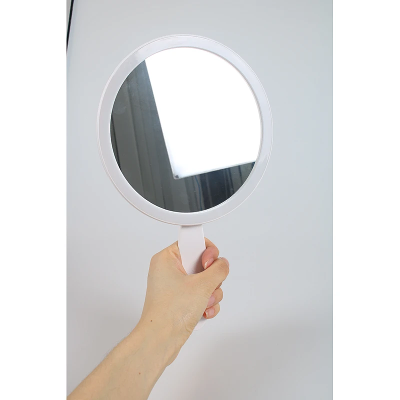Wholesale Private Label Hot Sale Popular Private Label Plastic Round Shape Hand Makeup Mirror With Stand