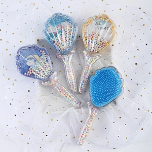 Air Bag Massage Shell Shape Eco-friendly Biodegradable Plastic Needle Comb Plastic Comb For Barber Hair Cutting