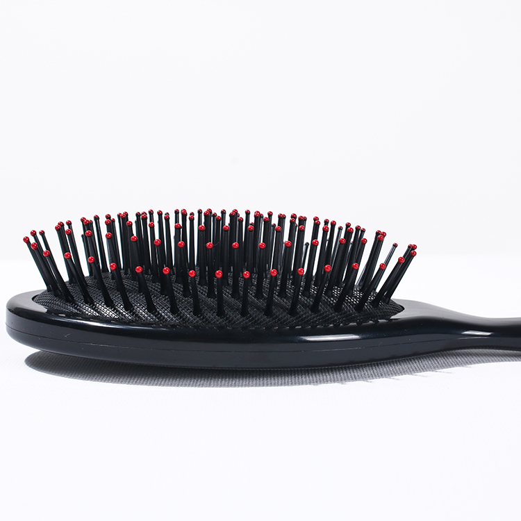 Private Label New Design Wholesale Ball-Tipped Black Cushion Detangling Wholesale Hair Brush Comb For Barber Hair Cutting