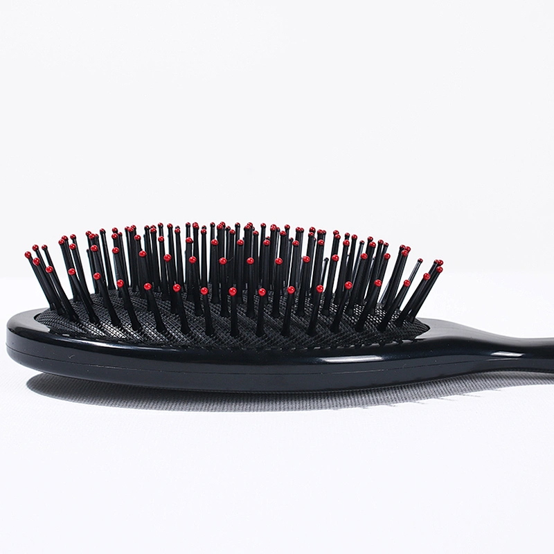 Private Label New Design Wholesale Ball-Tipped Black Cushion Detangling Wholesale Hair Brush Comb For Barber Hair Cutting