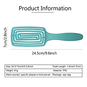 Wholesale Hot Selling Eco-friendly Custom Color Waterproof Massage Plastic Portable ABS Colorful Detangling Hair Brush