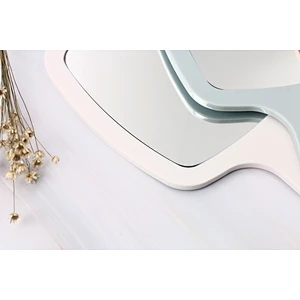 Small Plastic Vanity Standing Makeup Mirror OEM Concise Table Mirror Square Self Single Side Make-Up Table Make Up Mirror