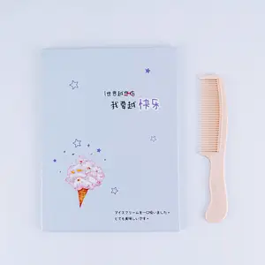 2022 New Style Portable Desktop Wholesale Foldable Blue Plastic Hair Comb And Makeup Mirror Set