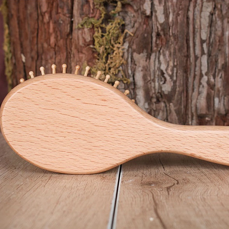 Good Quality Wooden Hair Bamboo Brush Girls Hair Brush Natural Beech Wood Detangling Paddle Hair Brush